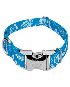 Premium Blue Hawaiian Dog Collar