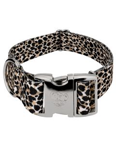 1 1/2 Inch Premium Cheetah Dog Collar