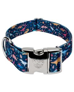 1 1/2 Inch Premium Dinosaurs Dog Collar