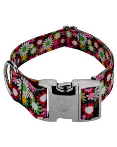 1 1/2 Inch Premium Daisy Fields Dog Collar