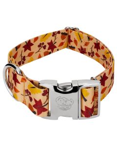 1 1/2 Inch Premium Fall Foliage Dog Collar