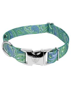 Premium Green Paisley Dog Collar