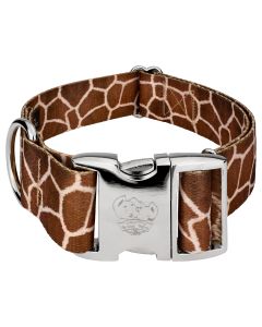 1 1/2 Inch Premium Giraffe Dog Collar