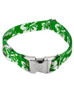 Premium Kelly Green Hawaiian Dog Collar