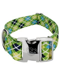 1 1/2 Inch Premium Margarita Argyle Dog Collar