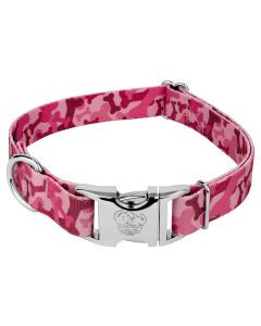 Premium Pink Bone Camo Dog Collar