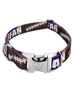 Premium Purple and Gold Football Fan Dog Collar Limited Edition