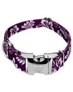 Premium Purple Hawaiian Dog Collar