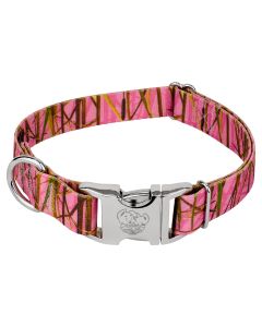 Premium Pink Waterfowl Camo Dog Collar