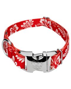 Premium Red Hawaiian Dog Collar