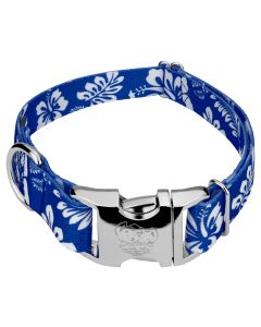 Premium Royal Blue Hawaiian Dog Collar