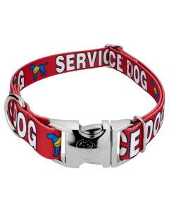 Premium Red Service Dog Collar