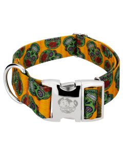 1 1/2 Inch Premium Sugar Skulls Dog Collar