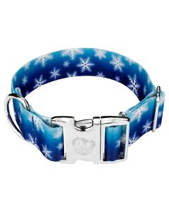 1 1/2 Inch Premium Winter Wonderland Dog Collar