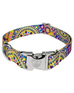 Premium Yellow Boho Mandala Dog Collar