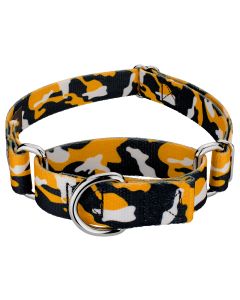 Black and Gold Camo Martingale Dog Collar Limited Edition