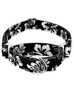 Black Hawaiian Martingale Dog Collar