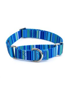 Blue Serape Martingale Dog Collar