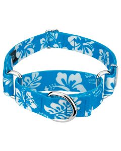 Blue Hawaiian Martingale Dog Collar