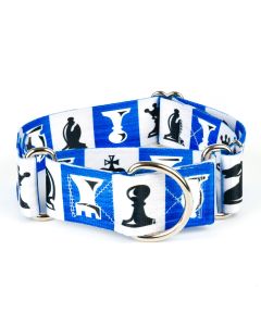 1 1/2 Inch Chess Pieces Martingale Dog Collar