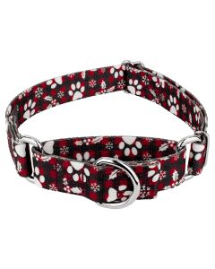 Christmas Plaid Martingale Dog Collar