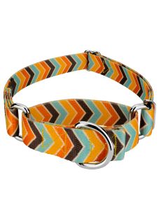 Harvest Chevron Martingale Dog Collar