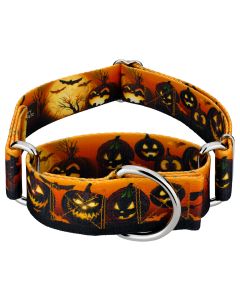 1 1/2 Inch Midnight Fright Martingale Dog Collar