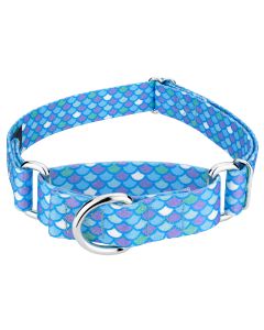 Mermaid Scales Martingale Dog Collar