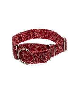 2 Inch Red Bandana Martingale Dog Collar