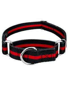 Thin Red Line Martingale Dog Collar