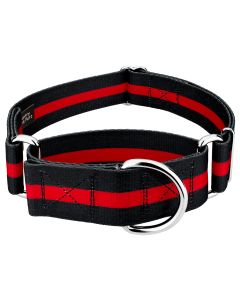 1 1/2 Inch Thin Red Line Martingale Dog Collar - Made in the U.S.A.