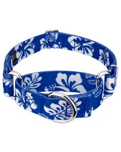 Royal Blue Hawaiian Martingale Dog Collar