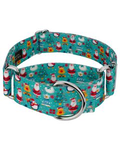 1 1/2 Inch Santa & Friends Martingale Dog Collar