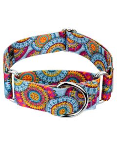 1 1/2 Inch Sky Mandala Martingale Dog Collar