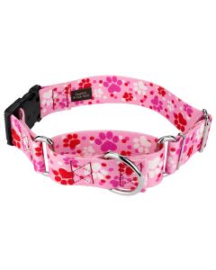 1 1/2 Inch Puppy Love Martingale with Deluxe Buckle Dog Collar