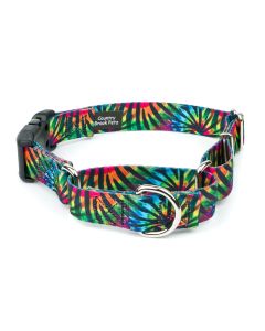 Tie Dye Stripes Martingale with Deluxe Buckle