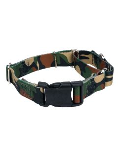 Woodland Camo Martingale with Deluxe Buckle