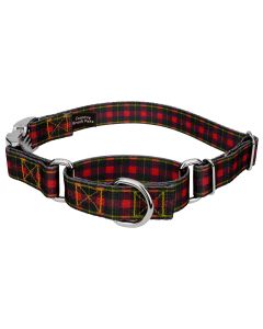 Buffalo Plaid Martingale Dog Collar with Premium Buckle