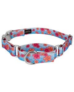 Pink April Blossoms Martingale with Premium Buckle