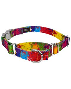 Paint Splatter Martingale Dog Collar with Premium Buckle