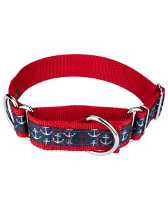 1 1/2 Inch Anchors Away Exclusive Martingale Dog Collar