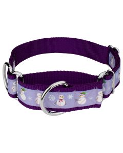 1 1/2 Inch Snowman Signature Martingale Dog Collar - Each collar you buy, a collar is donated to a shelter