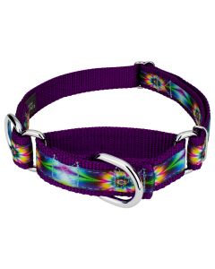 Tie Dye Flowers Signature Martingale Dog Collar - Each collar you buy, a collar is donated to a shelter