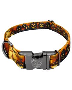 Gunmetal Premium Midnight Fright Reflective Dog Collar