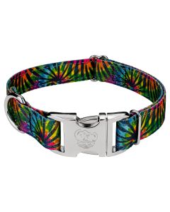 Premium Tie Dye Stripes Reflective Dog Collar