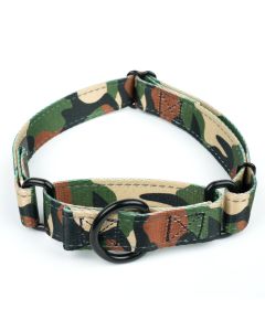 Woodland Camo HD Reflective Martingale Dog Collar