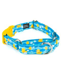 Just Ducky Reflective Martingale Dog Collar with Deluxe Buckle