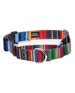 Serape Reflective Martingale Dog Collar with Deluxe Buckle