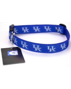 Blue Kentucky Wildcats Ribbon Dog Collar