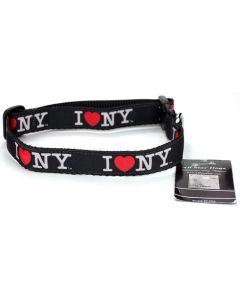 I Love NY Ribbon Dog Collar